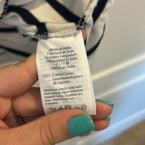 J Crew Factory Ruffle Sleeve Striped Career Dress - Picture 5 of 9